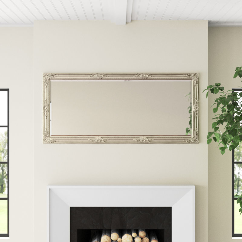 Madeleine Carved Classic Accent Mirror, 74cm W x 163cm W, Silver