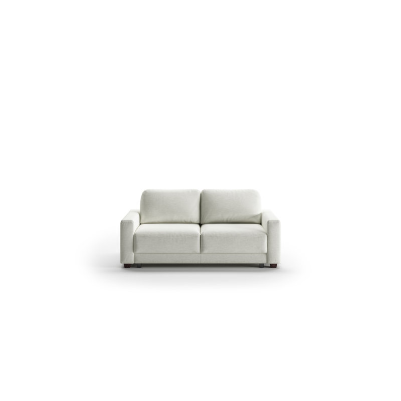 Belton Queen Loveseat Sleeper - Manual - 105/6 Walnut, White