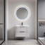 Meuble-lavabo flottant 30 po à fixation murale avec tiroirs et lavabo intégré en céramique