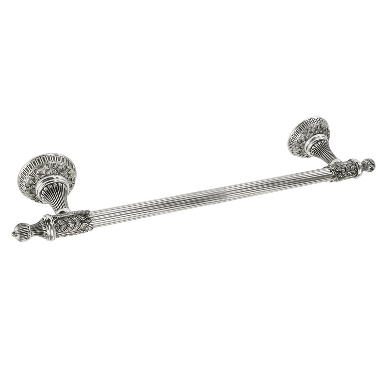 HAMPTON CRYSTALIZED 18" TOWEL BAR; DECORATED WITH LT SMOKED TOPAZ & LT COLORADO TOPAZ SWAROVSKI CRYSTALS; MUSEUM GOLD FINISH
