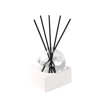 Reed Diffuser Clear Ball On White Block - Lily Of The Valley