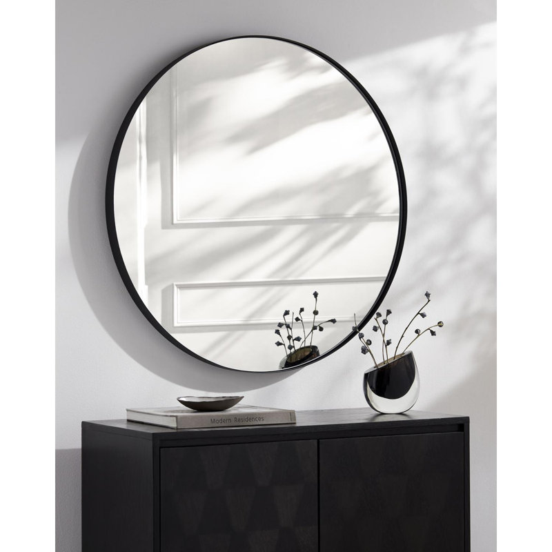 Bassevelde Mirror, Black, 36" x 36"