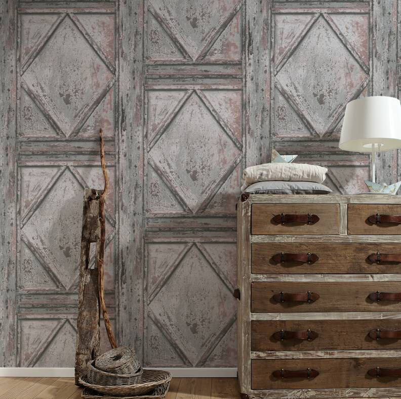 Rouleau de papier peint l 33 pi x l 21 po DecoWorld, Brun / Gris