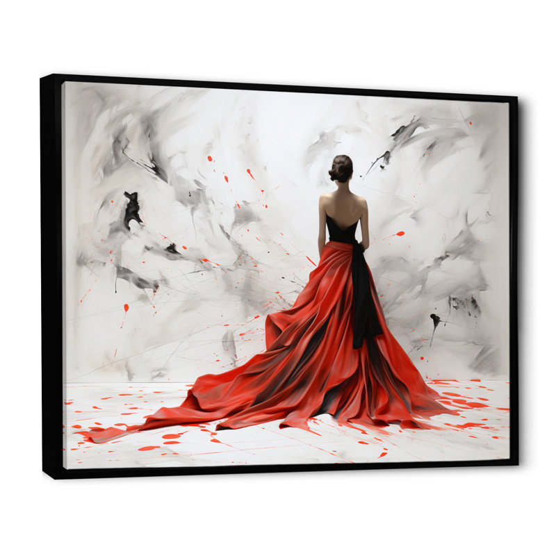Fashion Fashion Elegance Unveile I - impression sur toile, Cadre flottant noir, H 34 po x l 44 po x P 1,5 po