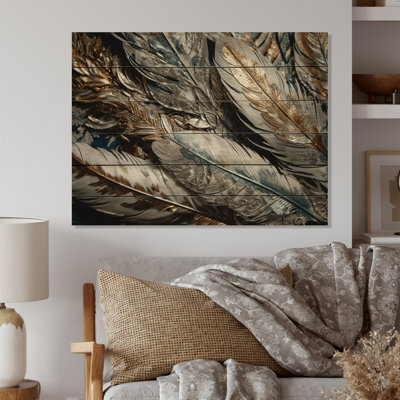 Ersheen " Gold Gilded Feathers III "