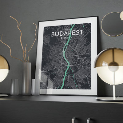 Budapest City Map In Dream - No Frame Print