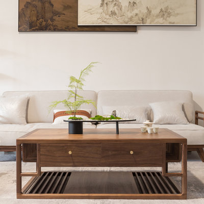 New Chinese-style ash wood solid wood coffee Table