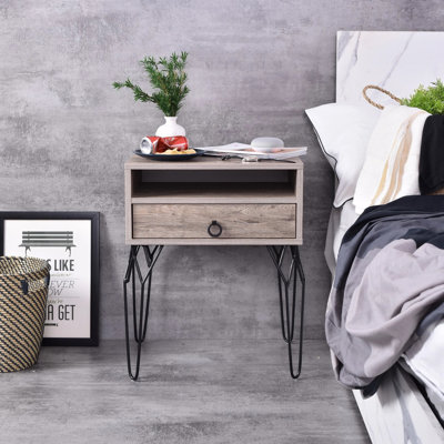 Homar 50.2cm W Manufactured Wood Bedside Table
