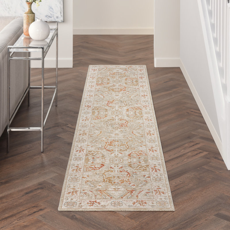 Castanon Oriental Gray Area Rug, Rectangle 2'3" x 10'2"