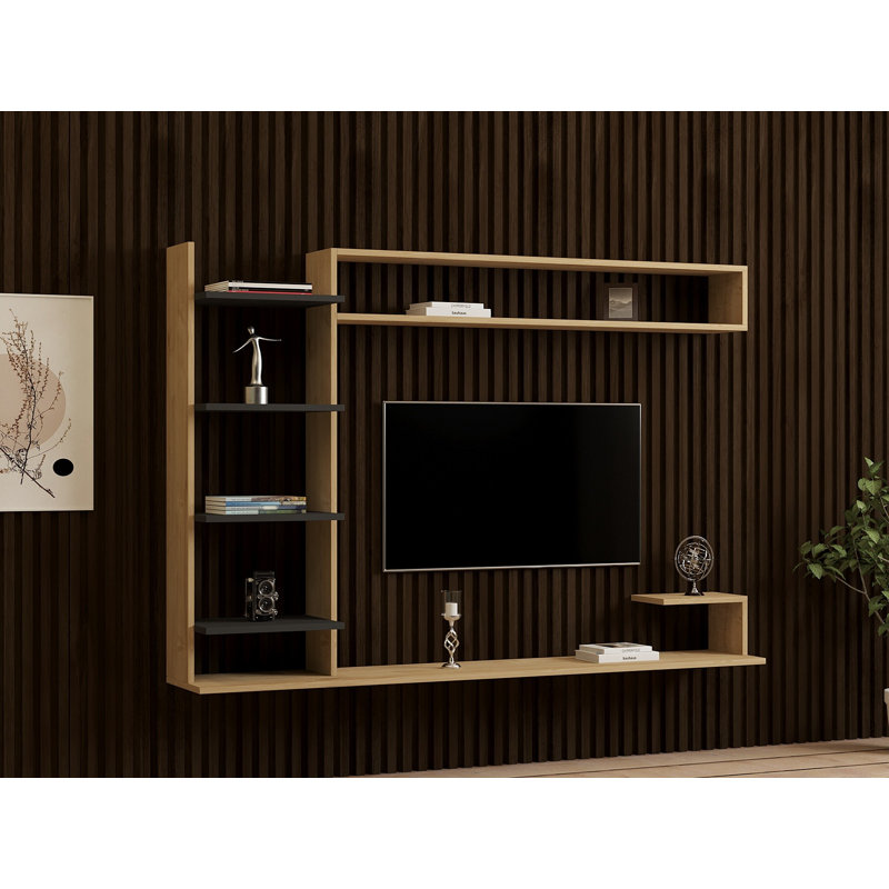 Jasine TV Stand for TVs up to 48", Sapphire Anthracite