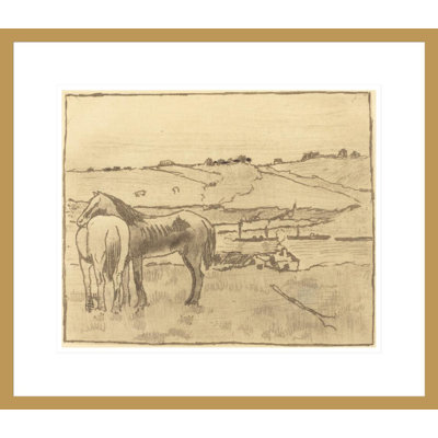 Chevaux dans la prairie par Edgar Degas
