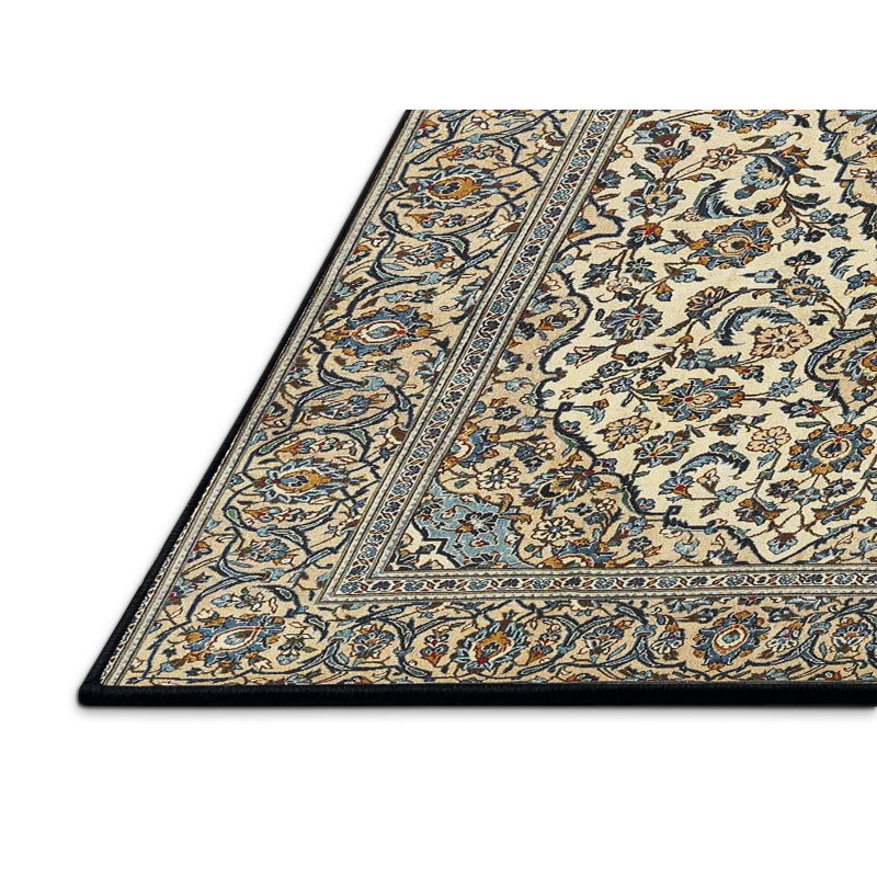 Tapis noir/beige traditionnel, Rectangle 2 pi x 5 pi