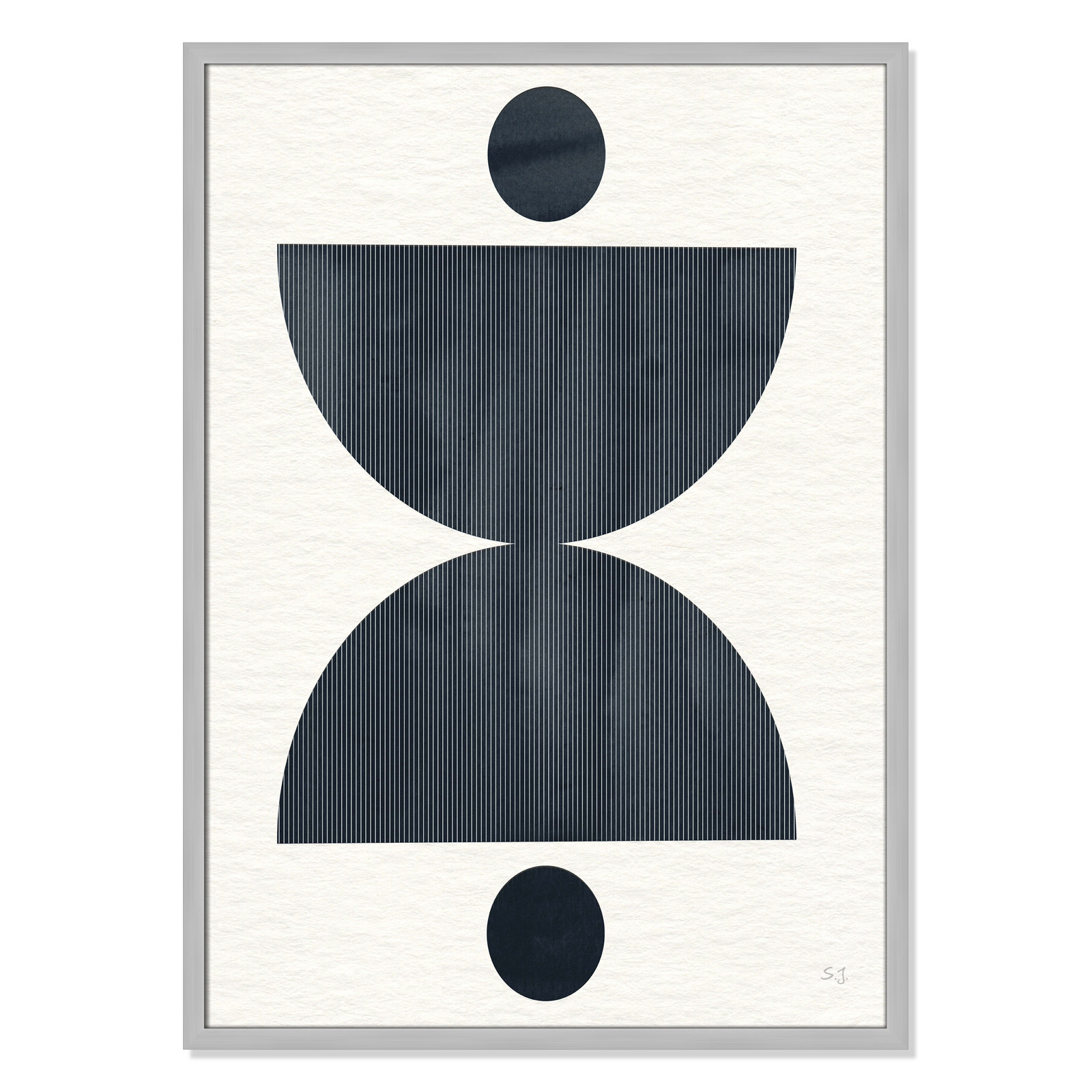 Eclipse II Print by Susan Jill, Matte Silver Framed, 35.5" H x 25.5" W x 0.75" D