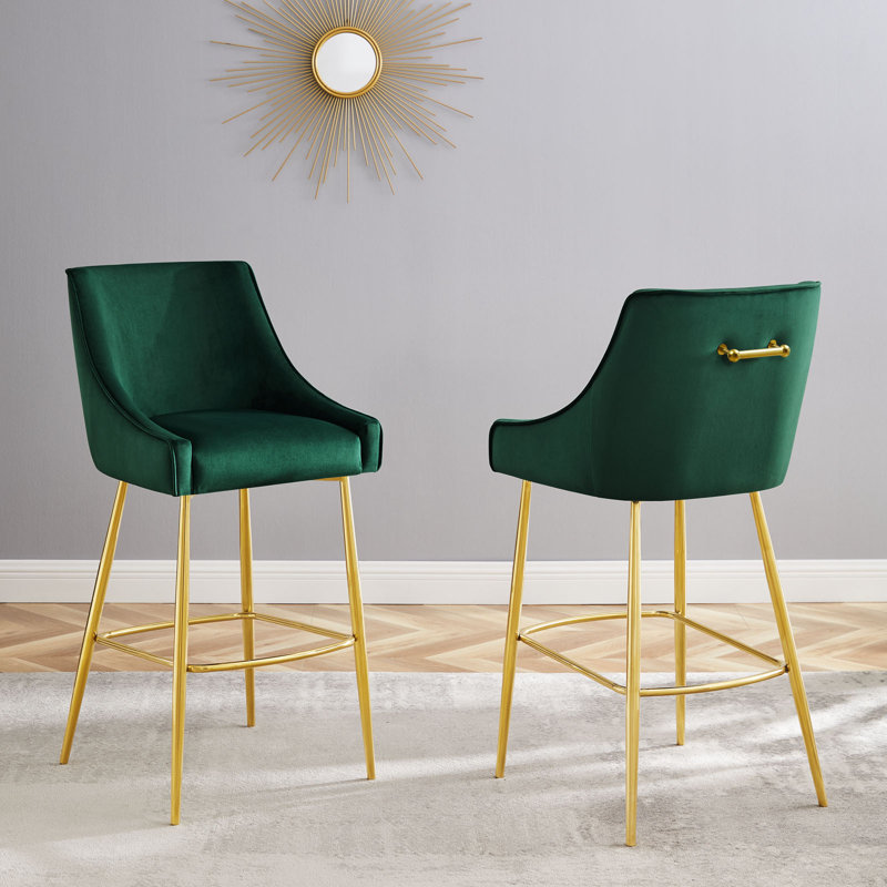 Tabourets de bar Discern - ensemble de 2 par Modway, Vert, Tabouret de comptoir (siège d'une hauteur de 25,5