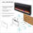 Electric Fireplace 60 Inch Thin Recessed/Wall-Mounted with Remote, Multi-Color Flame &amp; LED Heater | Tempered Glass+Sheet Metal+Plastic | Vent Free-123064187