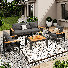 Aluminum Patio Conversation Set with Removable Cushions