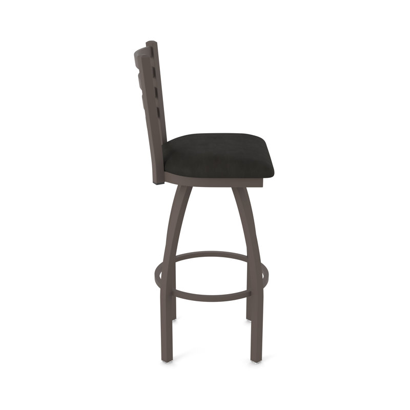 Tabouret pivotant Jackie, Vinyle - espresso Canter, Bronze, Tabouret de bar (siège d'une hauteur de 30 po)