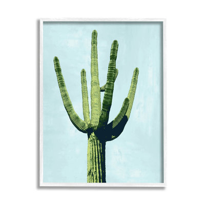 " Looming Cactus Turquoise Sky " by Mia Jensen