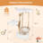 48.5” Solid Wood Cat Tree with Hanging Cradle Jute Scratching Post Perch Soft Plush