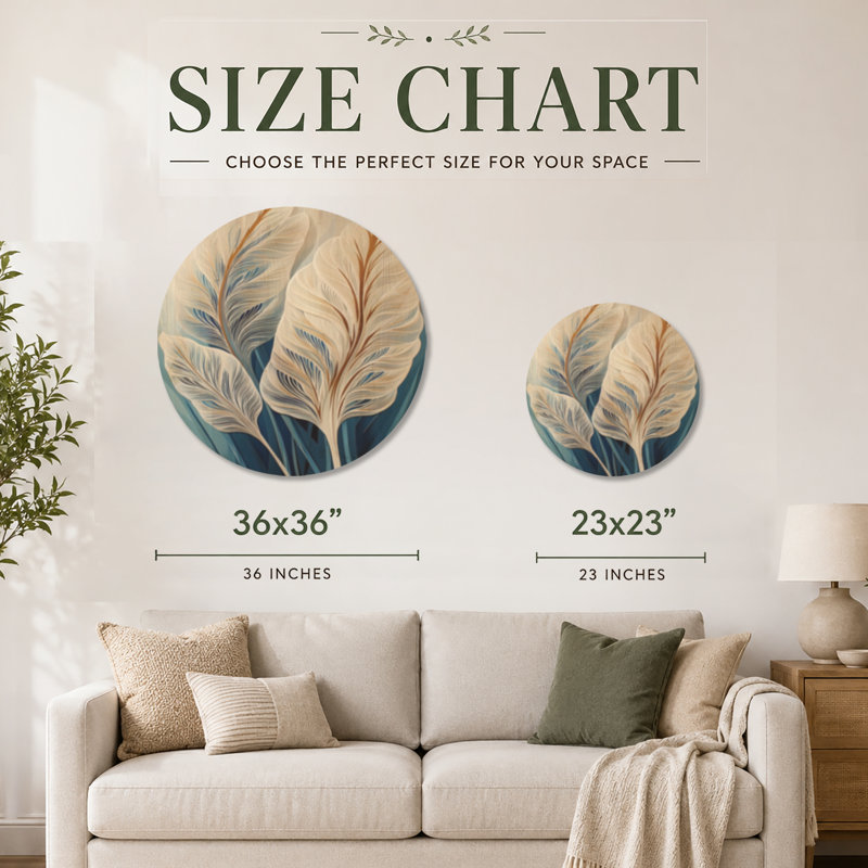 Droitwich I - impression d'art mural rond en bois bohémien, 23" Round, Round