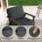 Keegan Solid Teak Wood Outdoor Lounge Chairs With Cushions-995016651-995016244