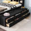 Lit double avec rangement et construction en pin robuste dans les compartiments-714606334