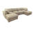 Corduroy U-Shaped Sectional-2127844793