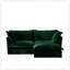 Canapé modulaire 2 places avec repose-pieds convertible Slipcove
