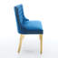 Banc en velours pour causeuse double, sièges de cuisine et de salle à manger, banc capitonné à 2 places avec boutons faits à la main, dossier à oreilles, pieds en acier, ensemble moderne Mid-Century, paquet simple-686042404