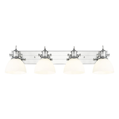Hines 4-Light Vanity Light with Seeded Glass