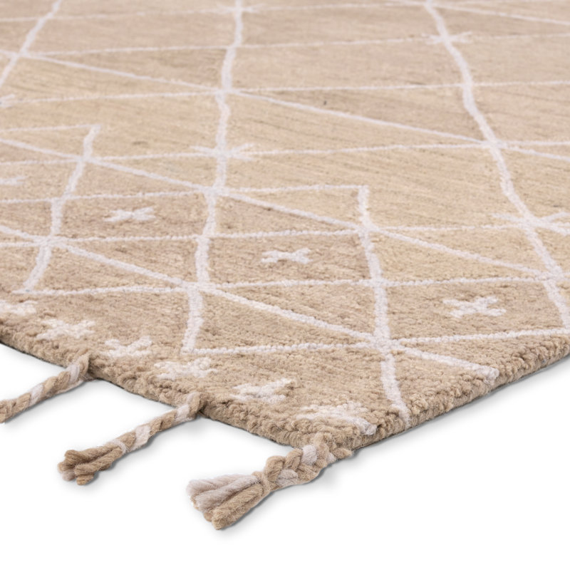 Wool Geometric Indoor Rug, Rectangle 8' x 10'