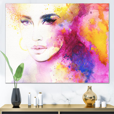 «Fashion Model With Vivid Make Up III», art mural sur toile Glam