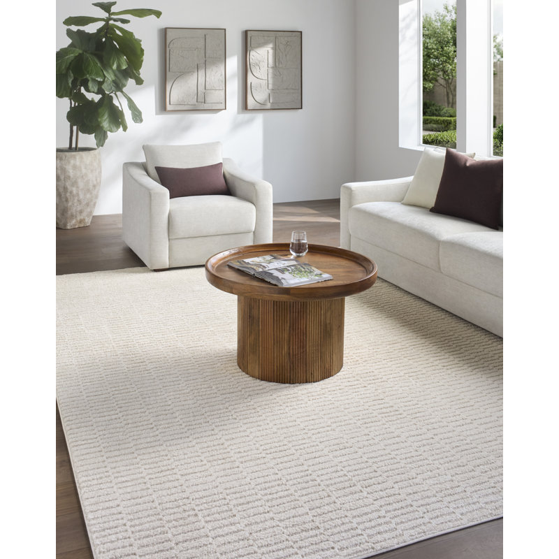 Rachel Zoe X Livabliss The Studio Edit Machine Woven Rug, Rectangle 6'7" x 9', Ivory