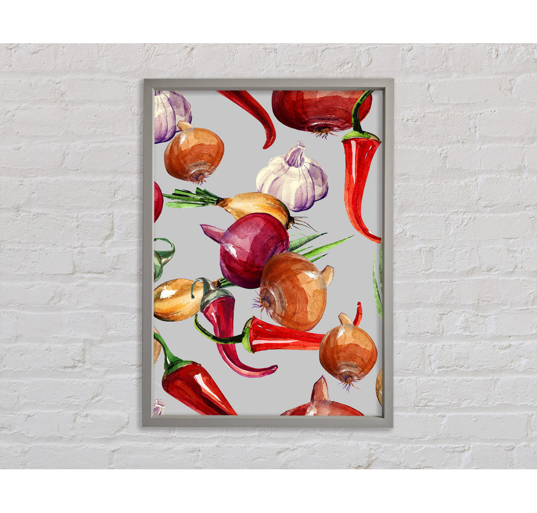 Vegetable Selection 4 - Einzelne Bilderrahmen Kunstdrucke auf Leinwand