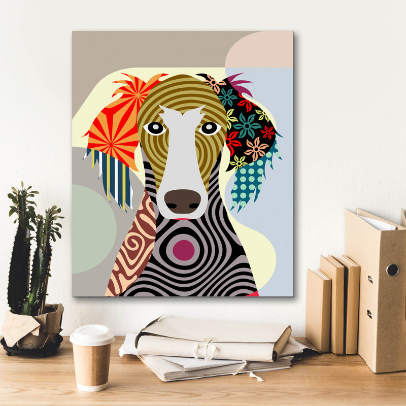 'Saluki' by Lanre Adefioye, Canvas Wall Art, 24" H x 20" W x 0.75" D