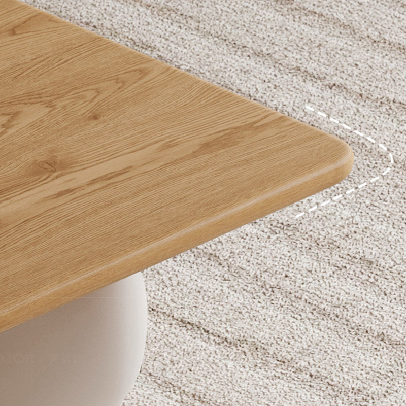 Table Clover Design avec esthétique naturelle, H 29,53 po x L 86,61 po x l 35,43 po