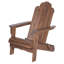Chaise Adirondack classique en bois d'acacia massif - brun foncé