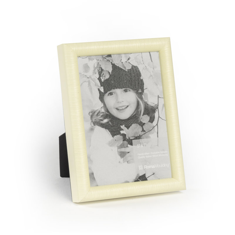 Cadre pour photo simple en bois embossé, Jaune clair, 8" x 10"