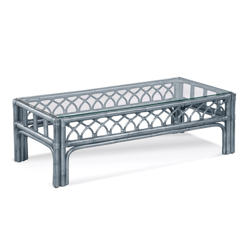 Edgewater Glass Cocktail Table, Sea Glass