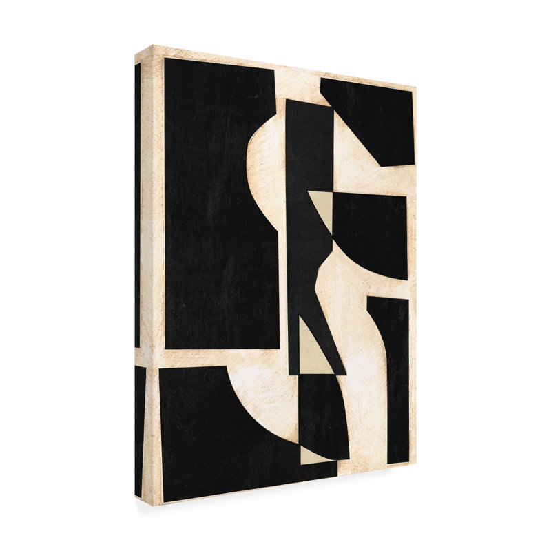 «Onyx Cutout Shapes Ii On Canvas» par Regina Moore, reproduction, H 19 po x l 14 po x P 2 po