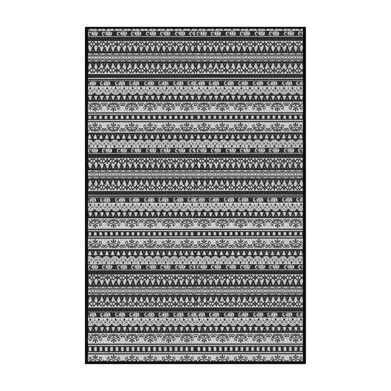 Tapis de zone rouge à motifs, Rectangle 5 pi x 7 pi