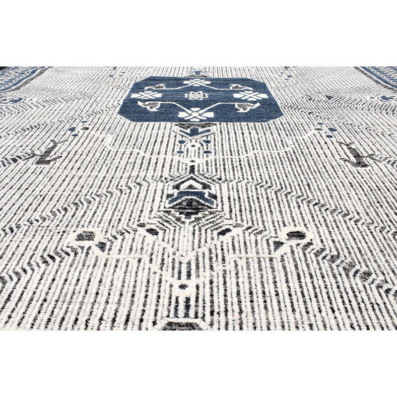 Contemporary, Stuart Street Collection One-of-a-Kind Rectangle 9'1" X 12'2" Hand Knotted Area Rug