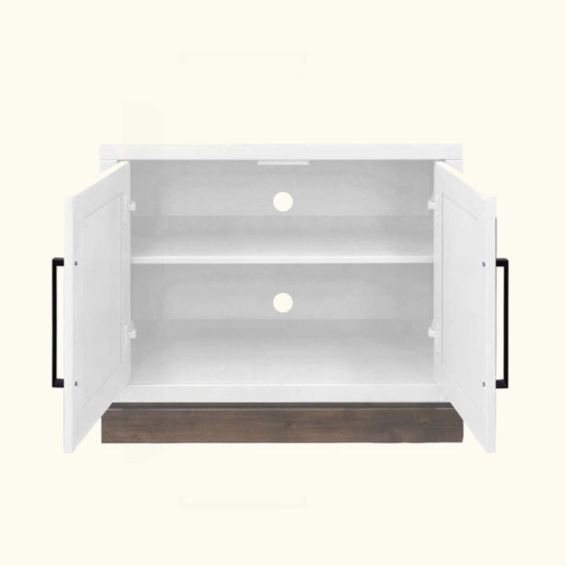 Modular 2-Door Base Cabinet, No Assembly Required, White