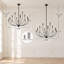 Lustre style campagne moderne surdimensionné à 12 lumières et l 48 po