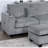 Contemporary 3Pc Sectional Set Corduroy Couch LAF Sofa RAF Chaise Ottoman L-Sectional Living Room-1217255896
