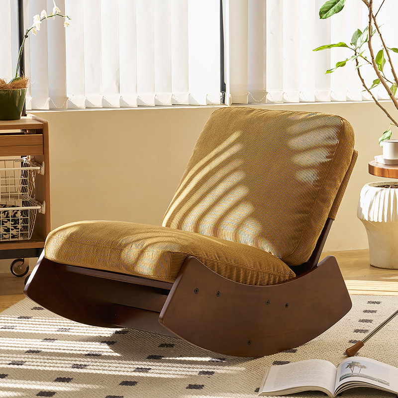 Chaise berçante confortable, fauteuil oscillant de haute qualité, Orange
