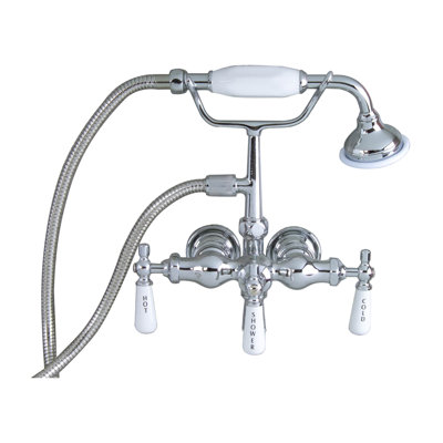 2 Handle Wall Clawfoot Tub Faucet