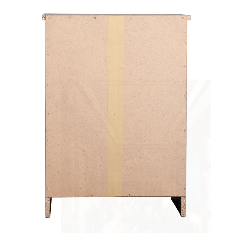 Table de chevet décontractée en bois Sandle, Marron foncé