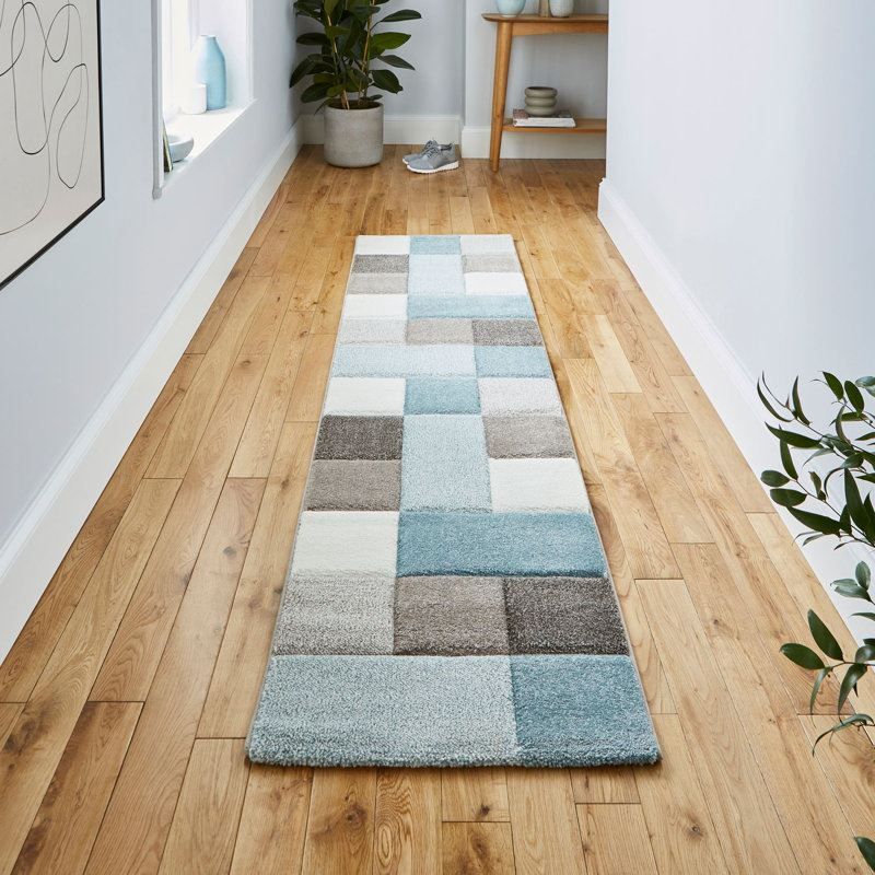 Bahnu area rug Machine Woven Runner Beige/Blue