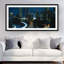 Atlanta at Night - reproduction encadrée avec passe-partout pour la décoration intérieure-1121292757-1121292756